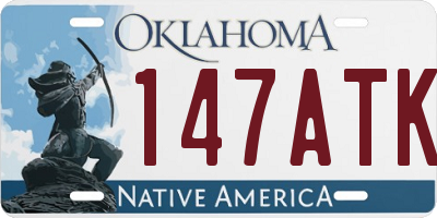 OK license plate 147ATK