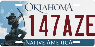 OK license plate 147AZE