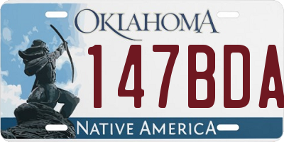 OK license plate 147BDA