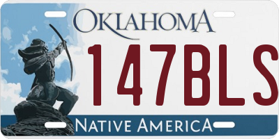 OK license plate 147BLS
