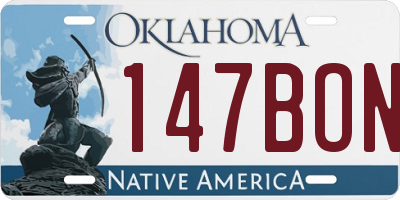 OK license plate 147BON