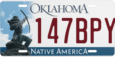 OK license plate 147BPY