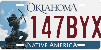 OK license plate 147BYX