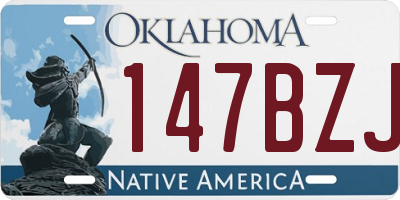 OK license plate 147BZJ