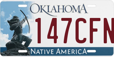 OK license plate 147CFN