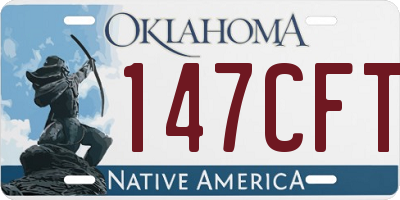 OK license plate 147CFT