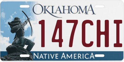 OK license plate 147CHI