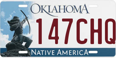 OK license plate 147CHQ