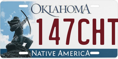 OK license plate 147CHT