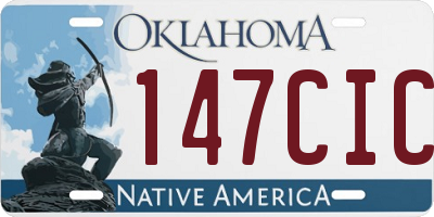 OK license plate 147CIC