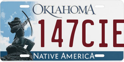 OK license plate 147CIE