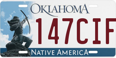 OK license plate 147CIF