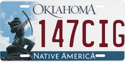 OK license plate 147CIG