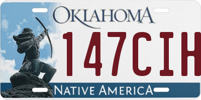 OK license plate 147CIH