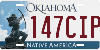 OK license plate 147CIP