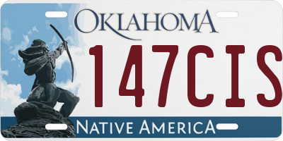 OK license plate 147CIS