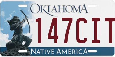OK license plate 147CIT