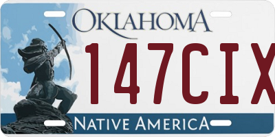 OK license plate 147CIX