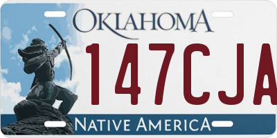 OK license plate 147CJA