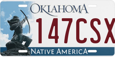 OK license plate 147CSX