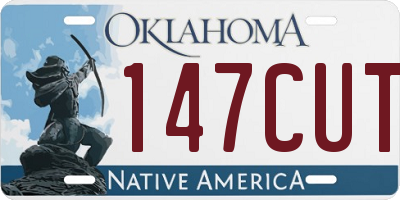 OK license plate 147CUT