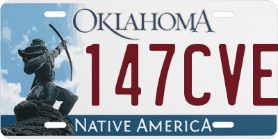 OK license plate 147CVE