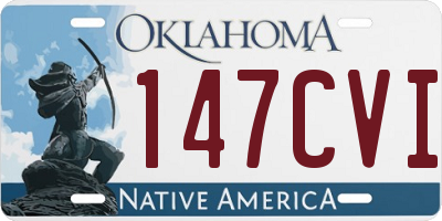 OK license plate 147CVI