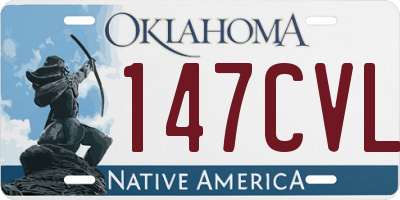 OK license plate 147CVL