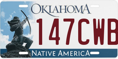 OK license plate 147CWB