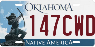 OK license plate 147CWD