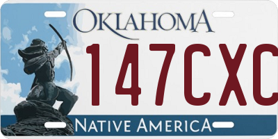 OK license plate 147CXC