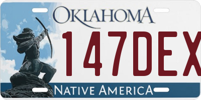 OK license plate 147DEX