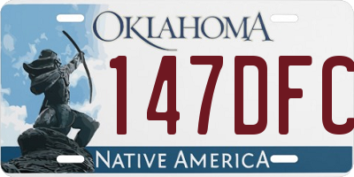 OK license plate 147DFC