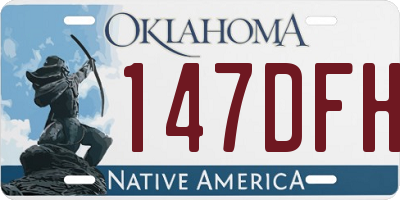 OK license plate 147DFH