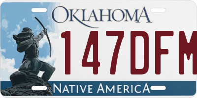 OK license plate 147DFM