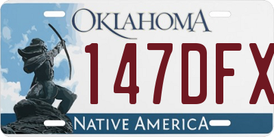 OK license plate 147DFX