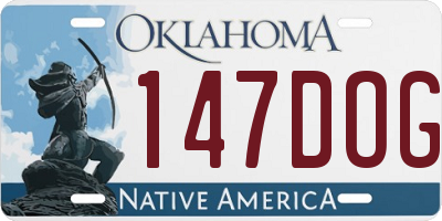 OK license plate 147DOG