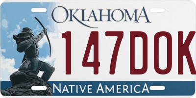 OK license plate 147DOK