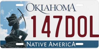 OK license plate 147DOL