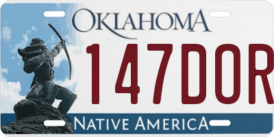 OK license plate 147DOR