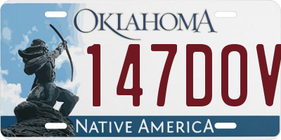 OK license plate 147DOV