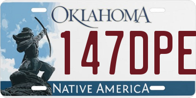 OK license plate 147DPE