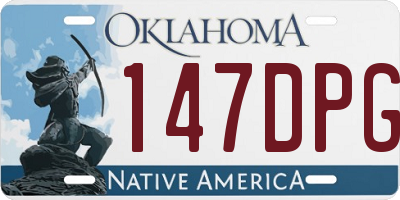 OK license plate 147DPG