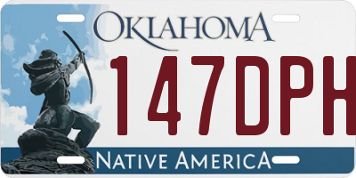 OK license plate 147DPH