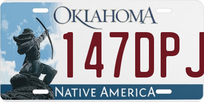 OK license plate 147DPJ