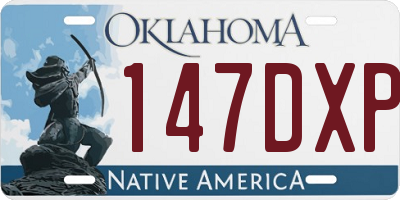 OK license plate 147DXP