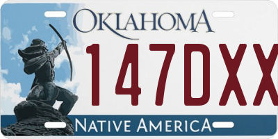 OK license plate 147DXX