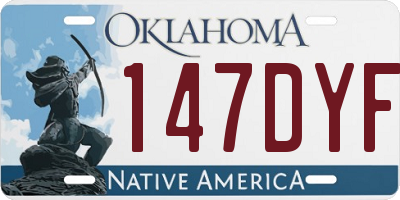 OK license plate 147DYF