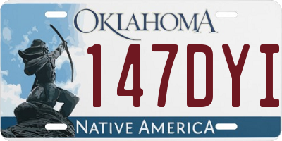 OK license plate 147DYI