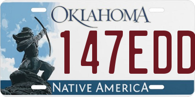 OK license plate 147EDD